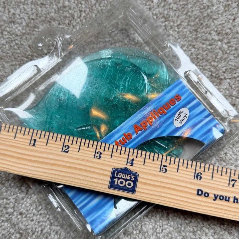 3pc Fish Bathtub Appliques Teal Vinyl Non-Slip Suction Cups Ocean Desert Sales